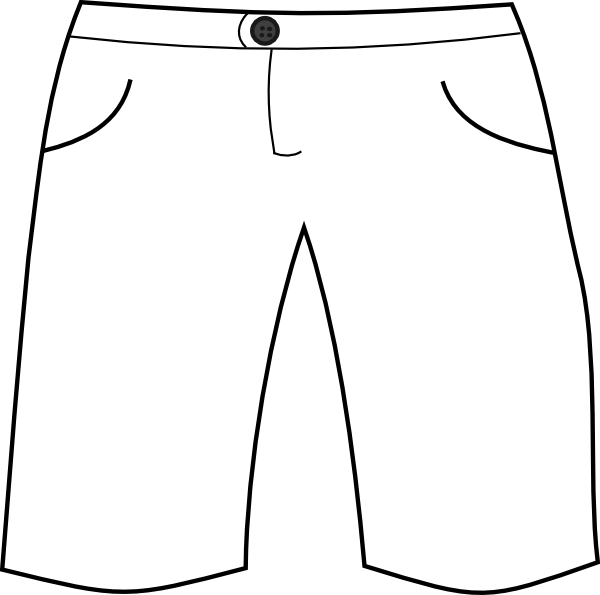 Plain White Shorts Vector Illustration