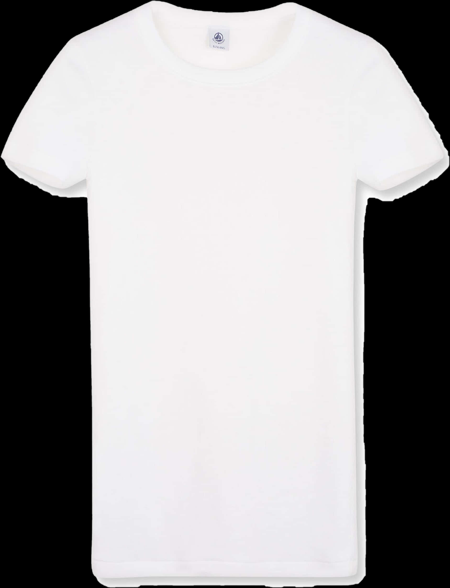 Plain White T Shirt Isolated PNG with transparent background