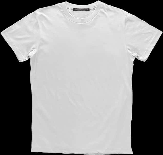 Plain White T Shirt Product Display PNG with transparent background