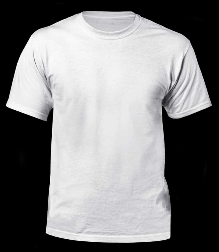 Plain White T Shirt Product Display PNG with transparent background