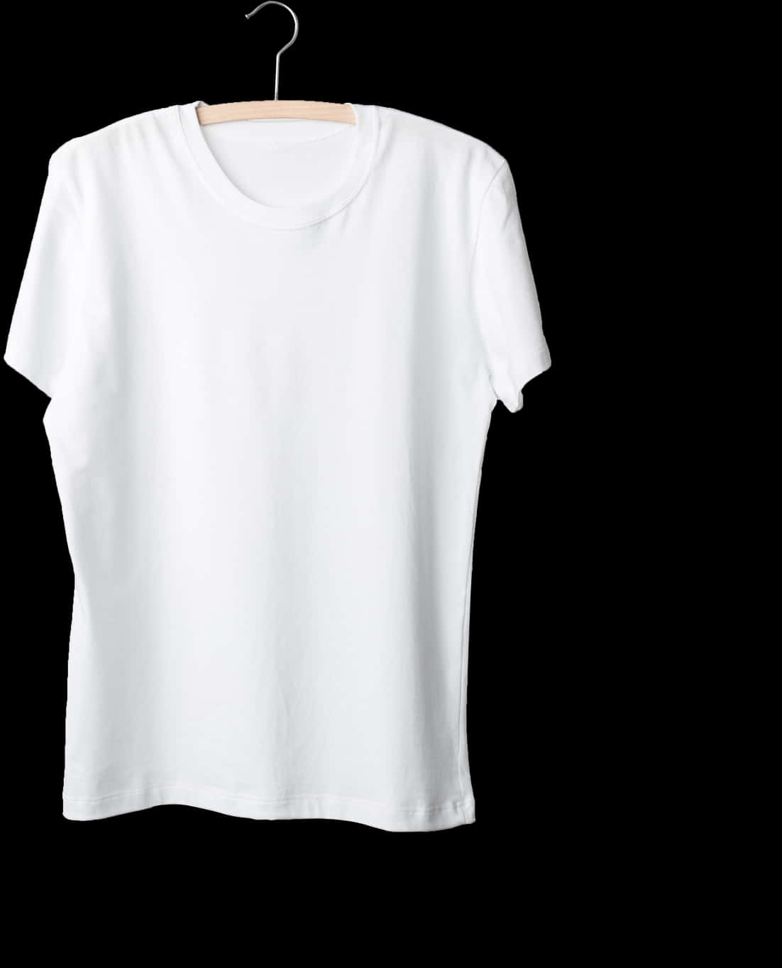 Plain White T Shirton Hanger PNG with transparent background