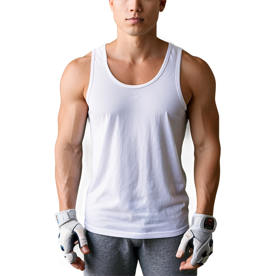 Plain White Tank Top Essential Png Cmm