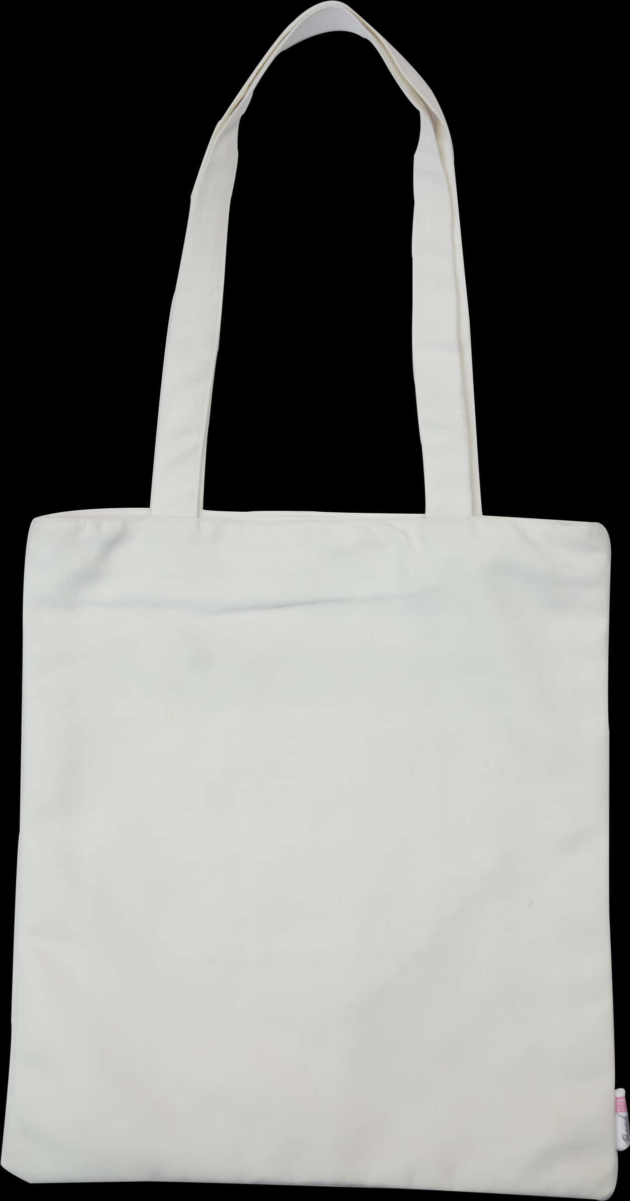 Plain White Tote Bag Black Background