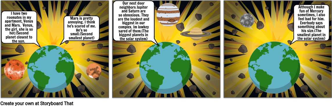 Planetary Personification Comic Strip