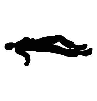 Plank Exercise Silhouette PNG with transparent background