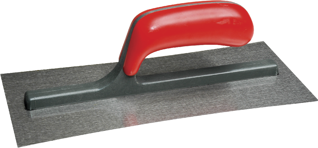 Wallboard Tools Curved Carbon Steel Trowel - Grip Plastering Trowel Plastic Handle, HD Png Download PNG with transparent background