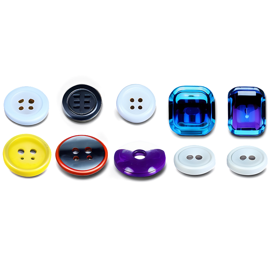 Plastic Buttons Variety Png 93