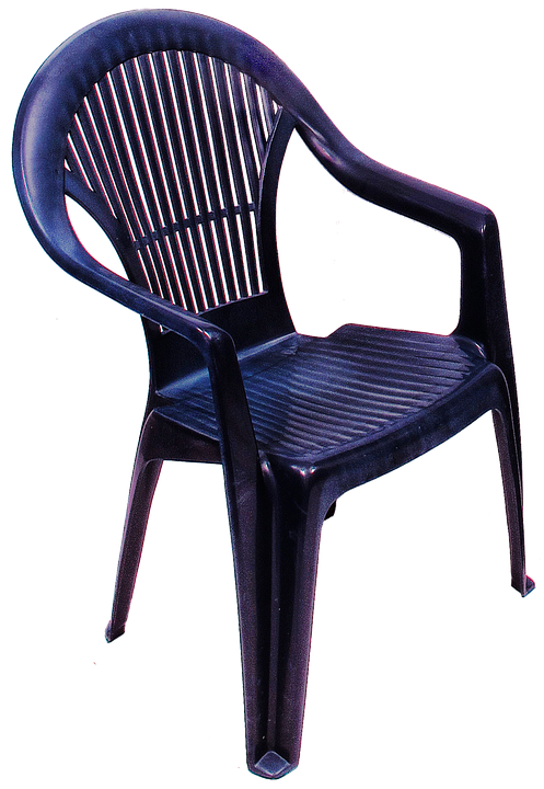 Plastic Patio Chair Isolated PNG with transparent background