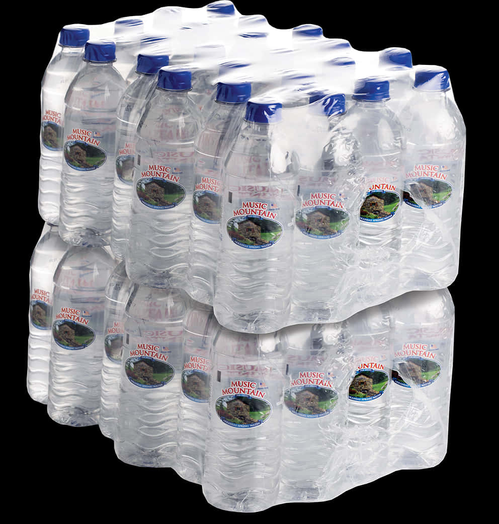 Plastic Water Bottles Pack PNG with transparent background
