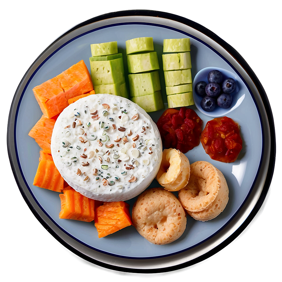 Plate Of Food With Snacks Png 06262024