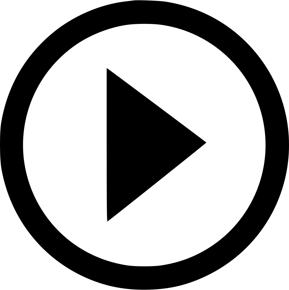 Play Button Icon Blackand White