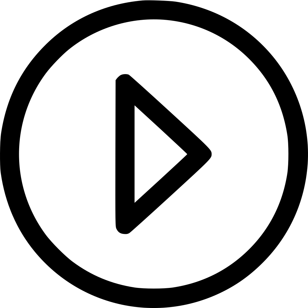 Play Button Icon Blackand White