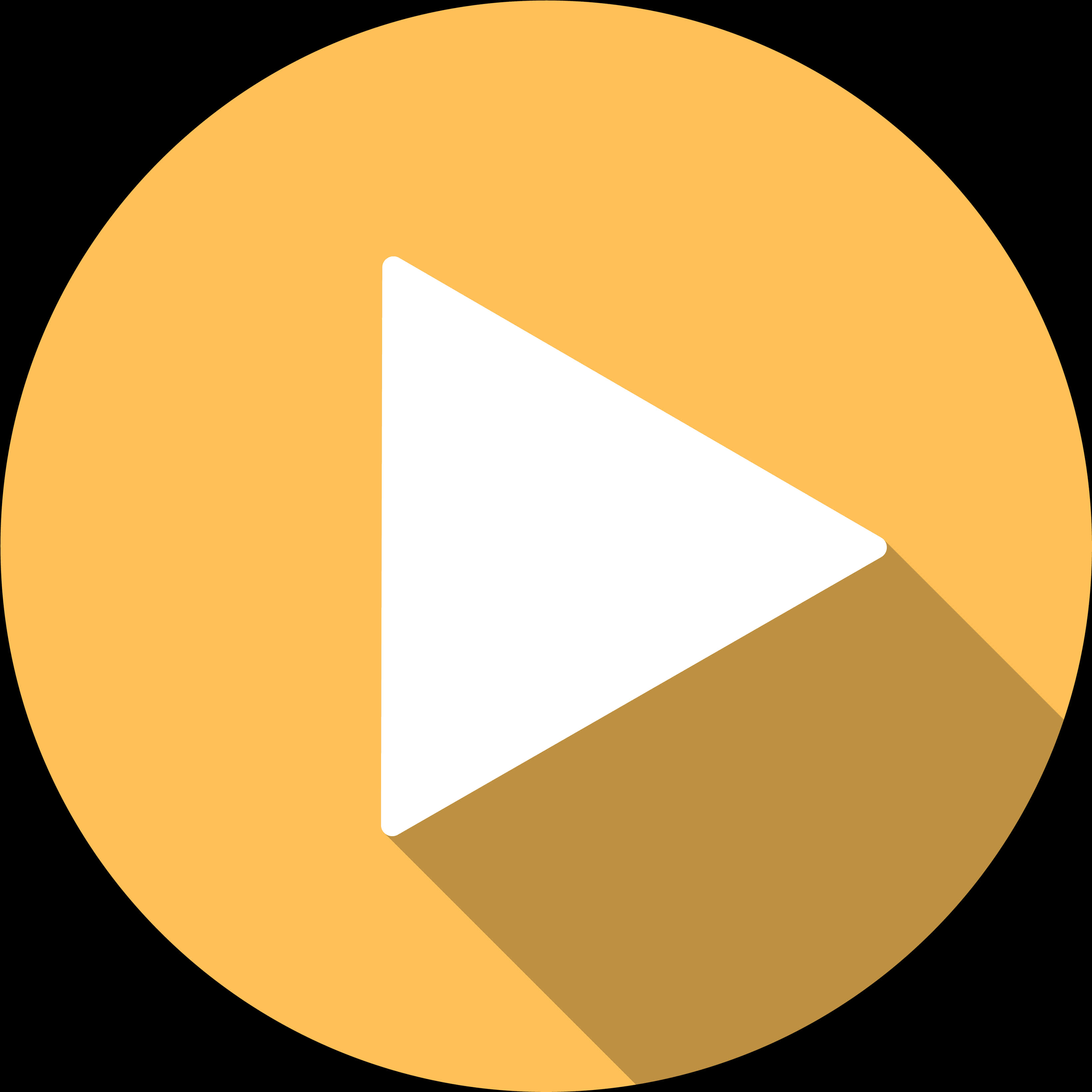 Play Button Icon Flat Design