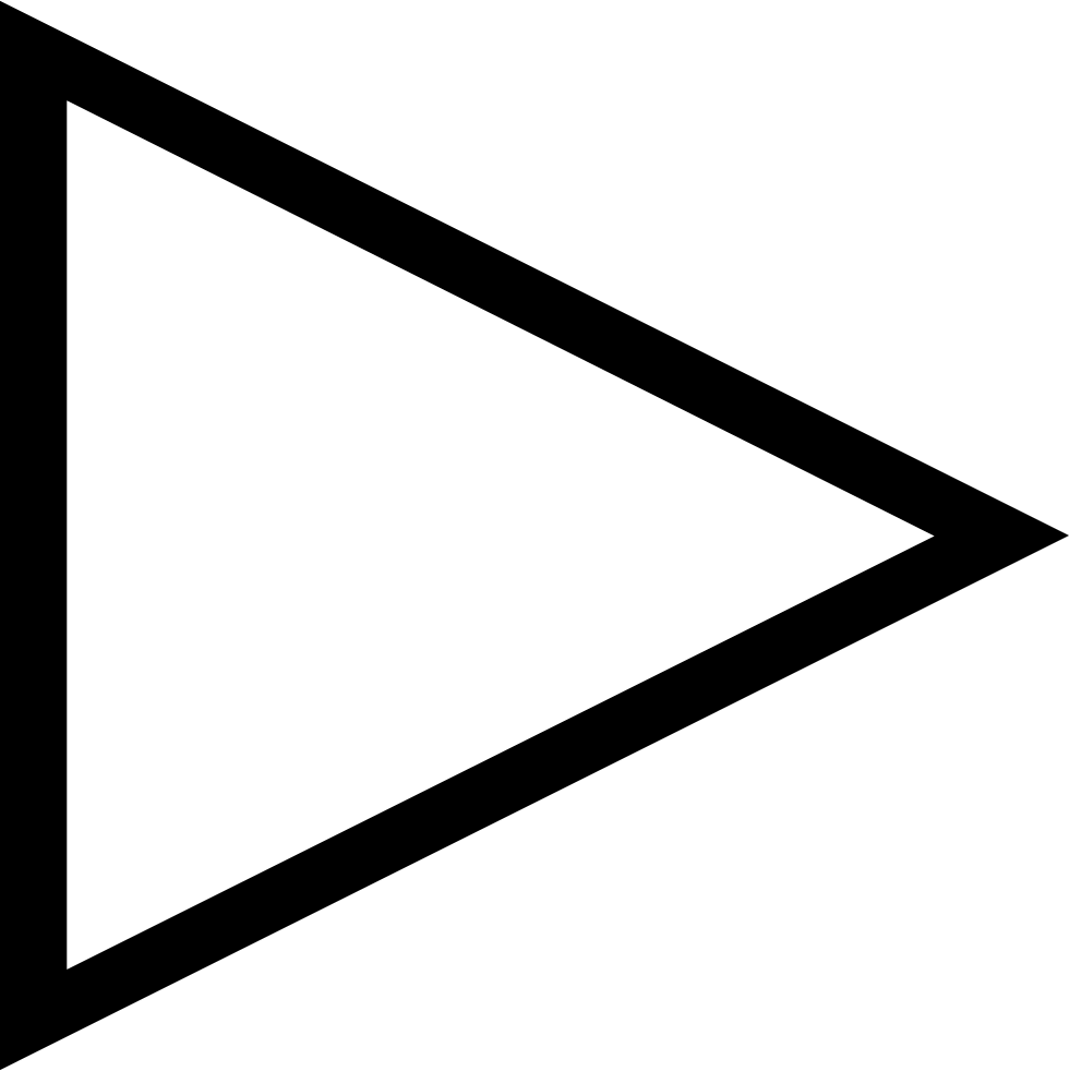 Play Right Arrow Triangle Outline Comments - Right Triangle Icon Png, Transparent Png PNG with transparent background