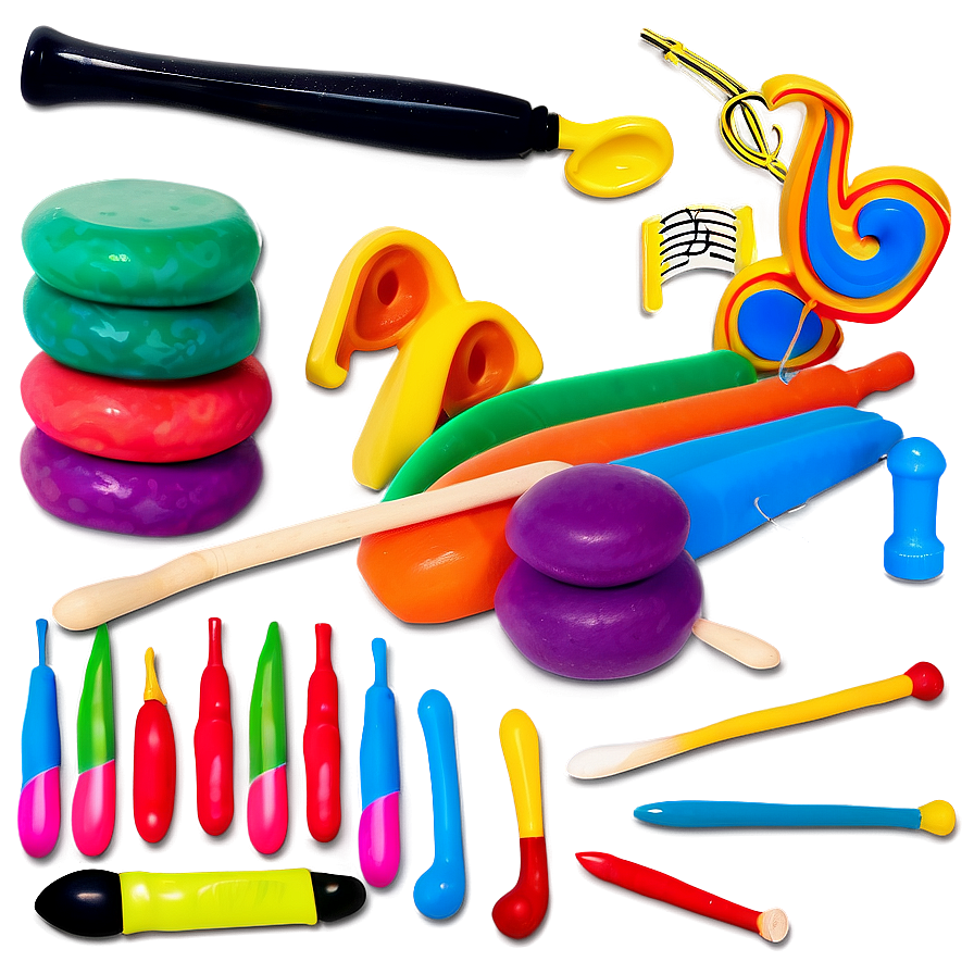 Playdough Musical Instruments Set Png Mhb76