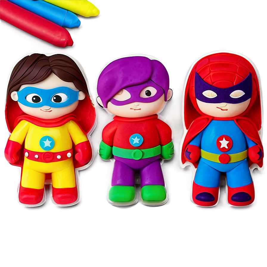 Playdough Superheroes Set Png 06132024