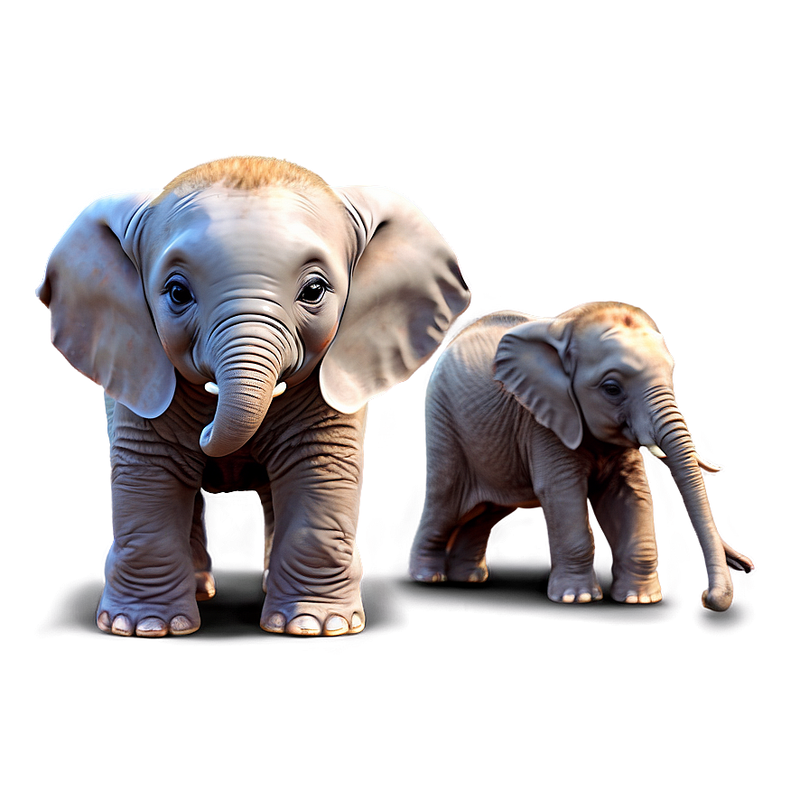 Playful Baby Elephant Art Png Tif