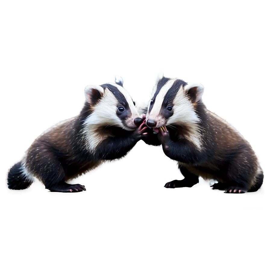 Playful Badger Cubs Png 80