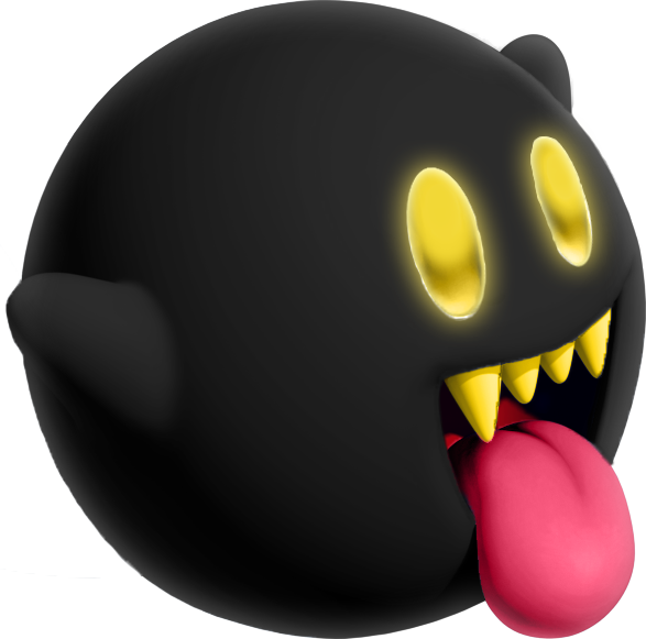 Transparent Boo Mario Png - Super Mario Galaxy Black Boo, Png Download PNG with transparent background