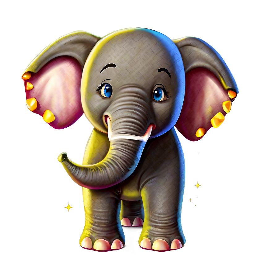 Playful Cartoon Elephant Png 51