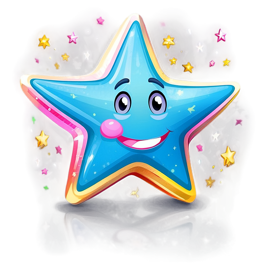 Playful Cartoon Star Png Ycg