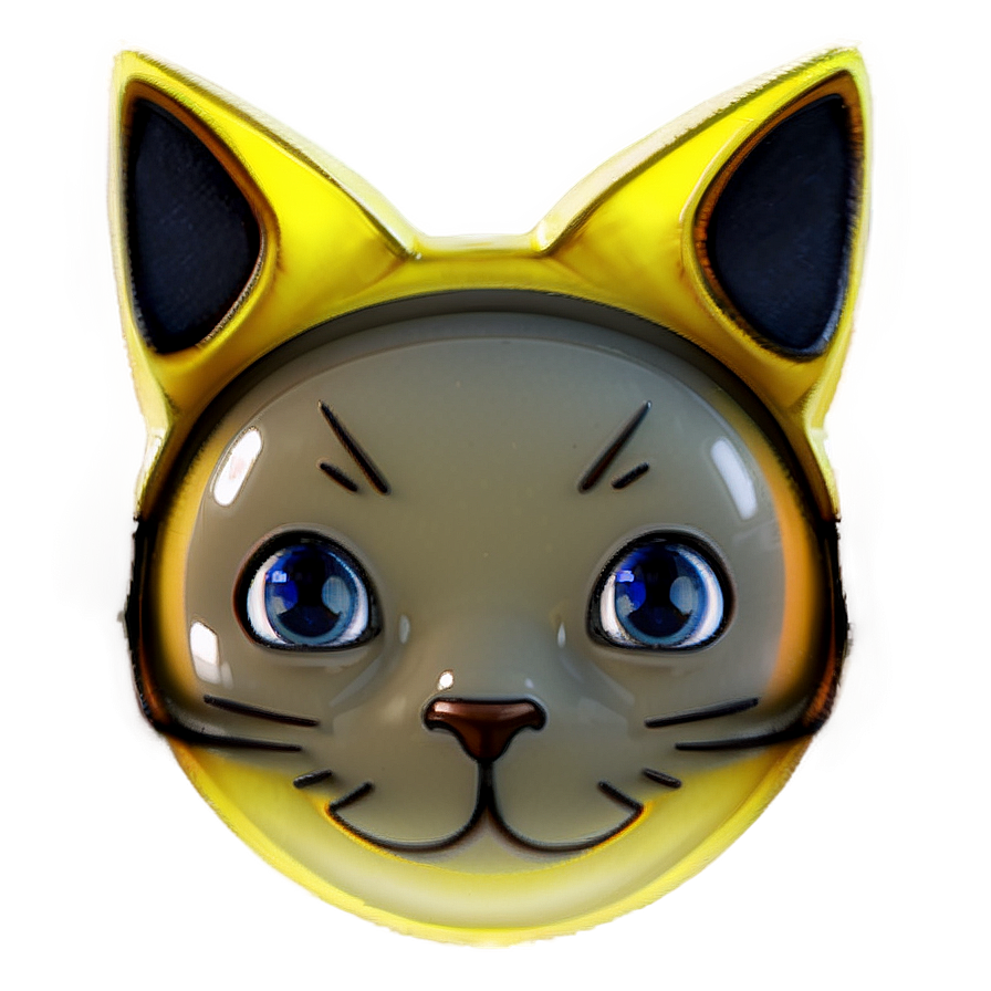 Playful Cat Ear Emoji Png Odj95