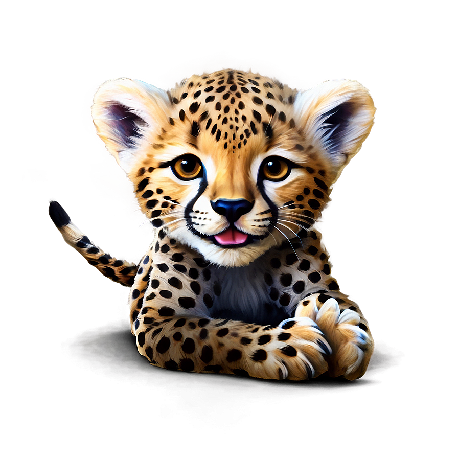 Playful Cheetah Cub Png 85