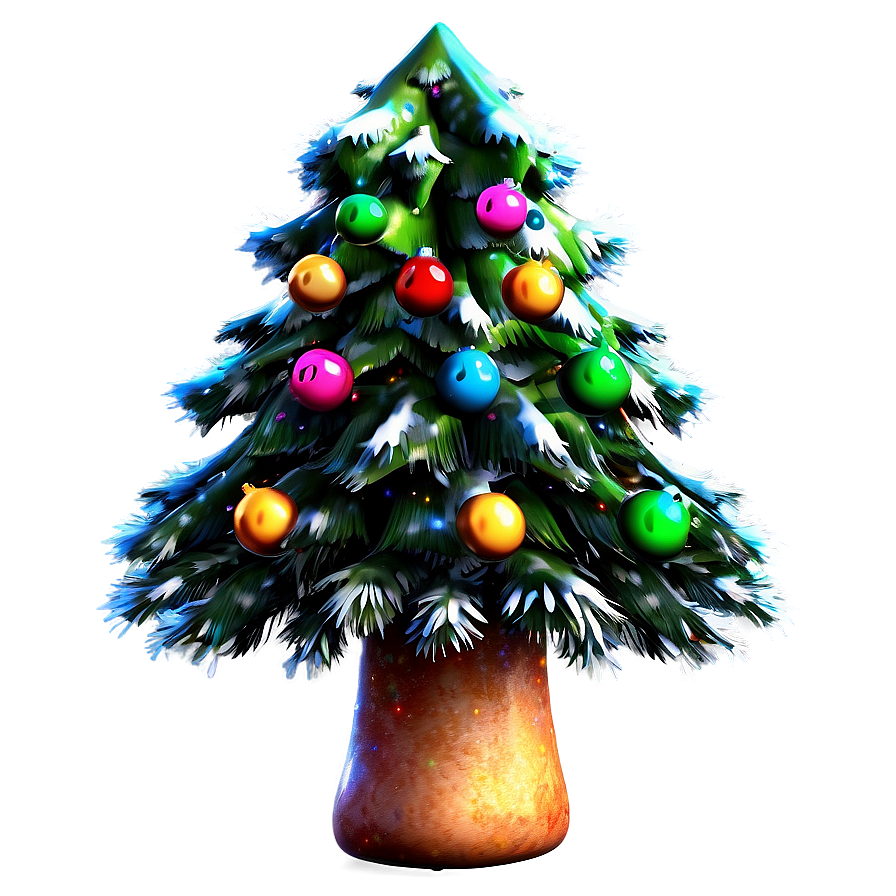 Playful Cute Christmas Tree Png 06252024