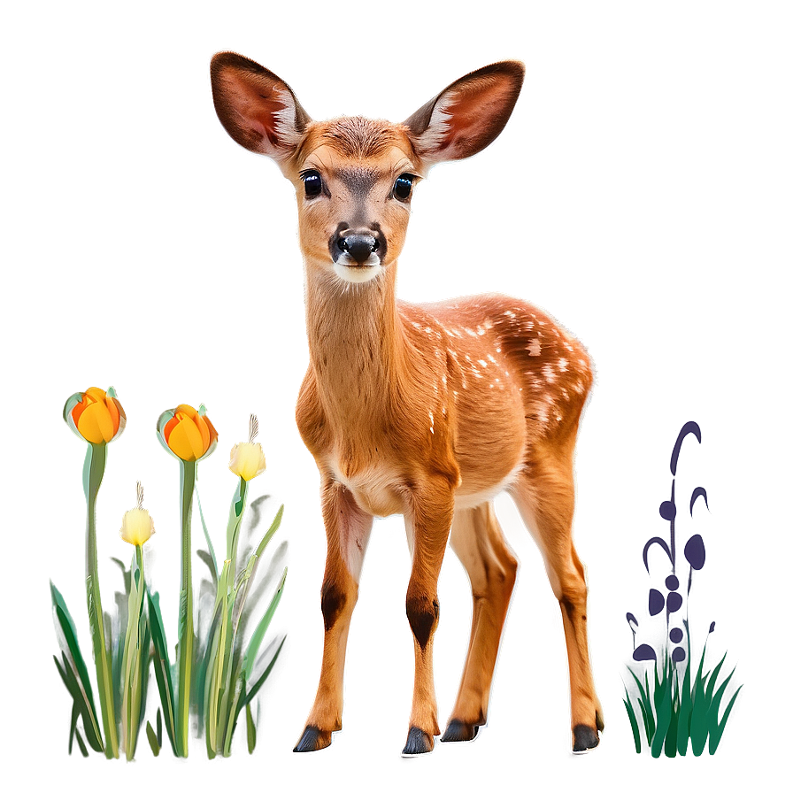 Playful Doe In Meadow Png 34