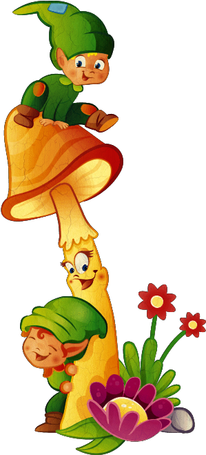 #elves #mushroom #flowers #elf #playful - Elf Mushroom Clip Art, HD Png Download PNG with transparent background