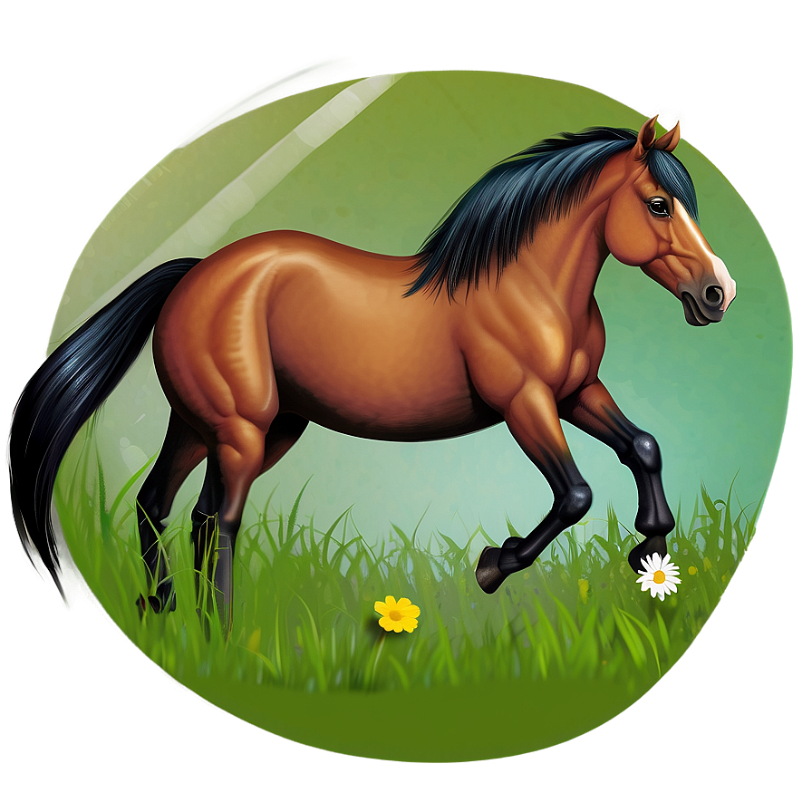 Playful Horse Cartoon Png Qym