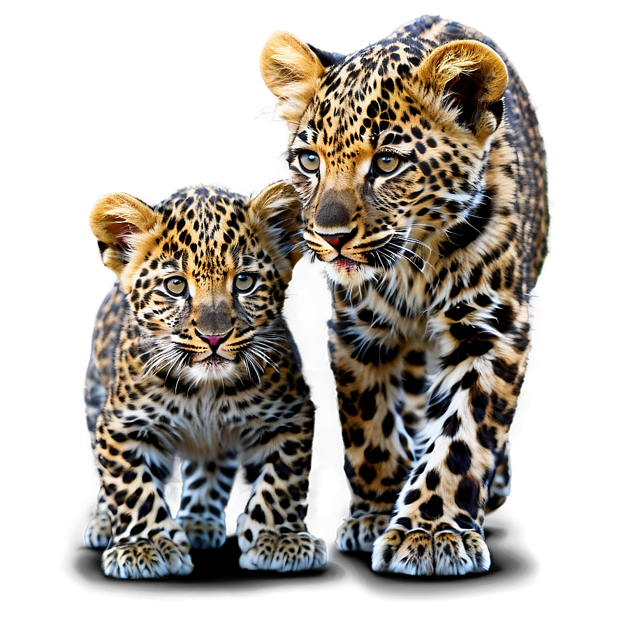 Playful Leopard Cubs Png Nre