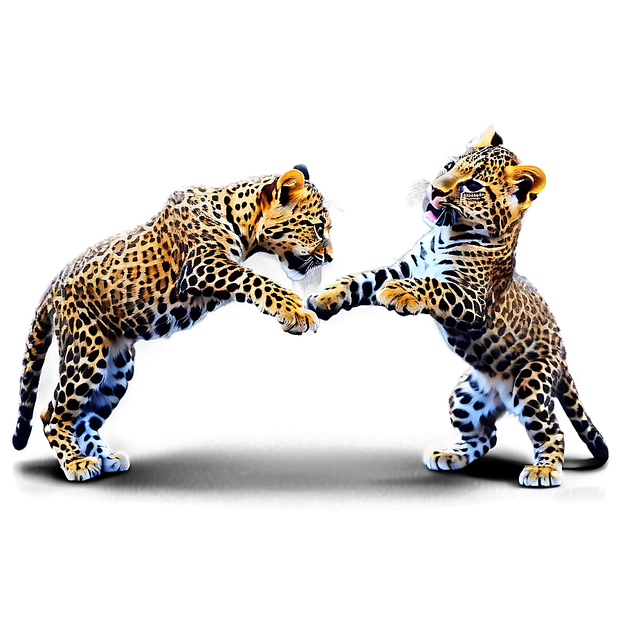 Playful Leopard Cubs Png Vll5