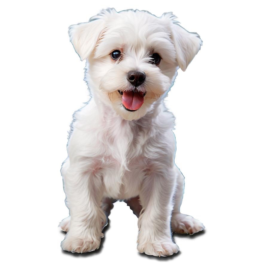 Playful Maltese Pup Png 45