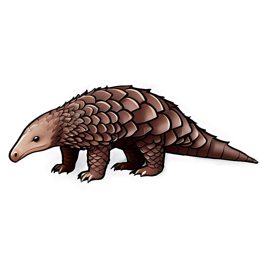 Playful Pangolin Artwork Png Cxj52