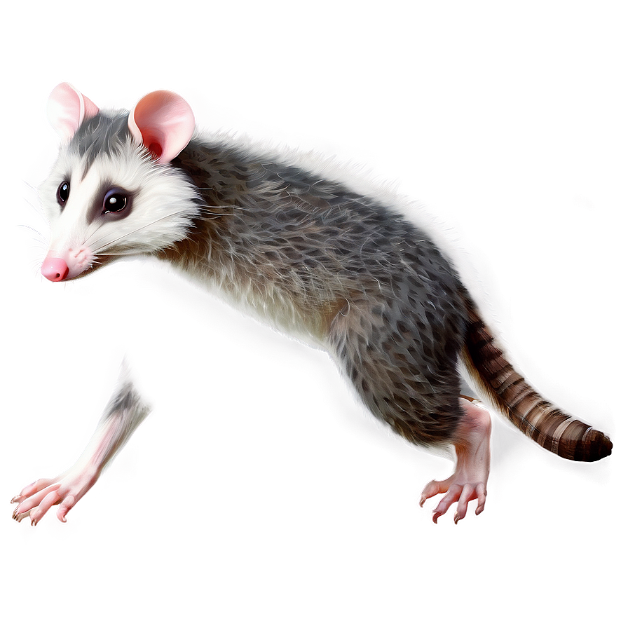 Playful Possum Illustration Png 7