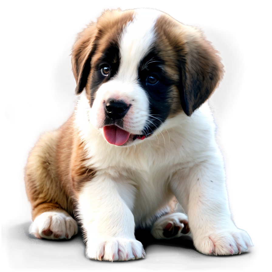 Playful Saint Bernard Puppies Png Mcw90