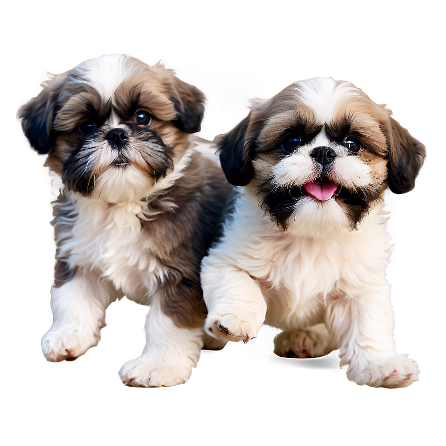 Playful Shih Tzu Puppies Png 52