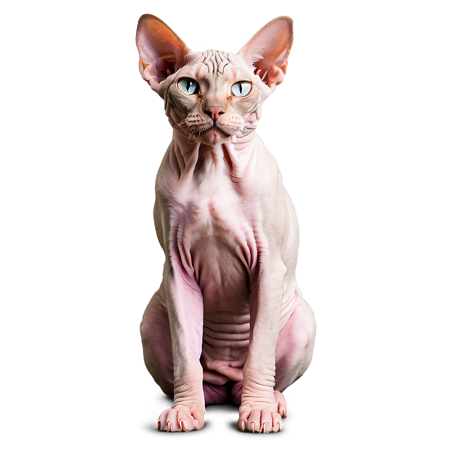 Playful Sphynx Cat Character Png 21