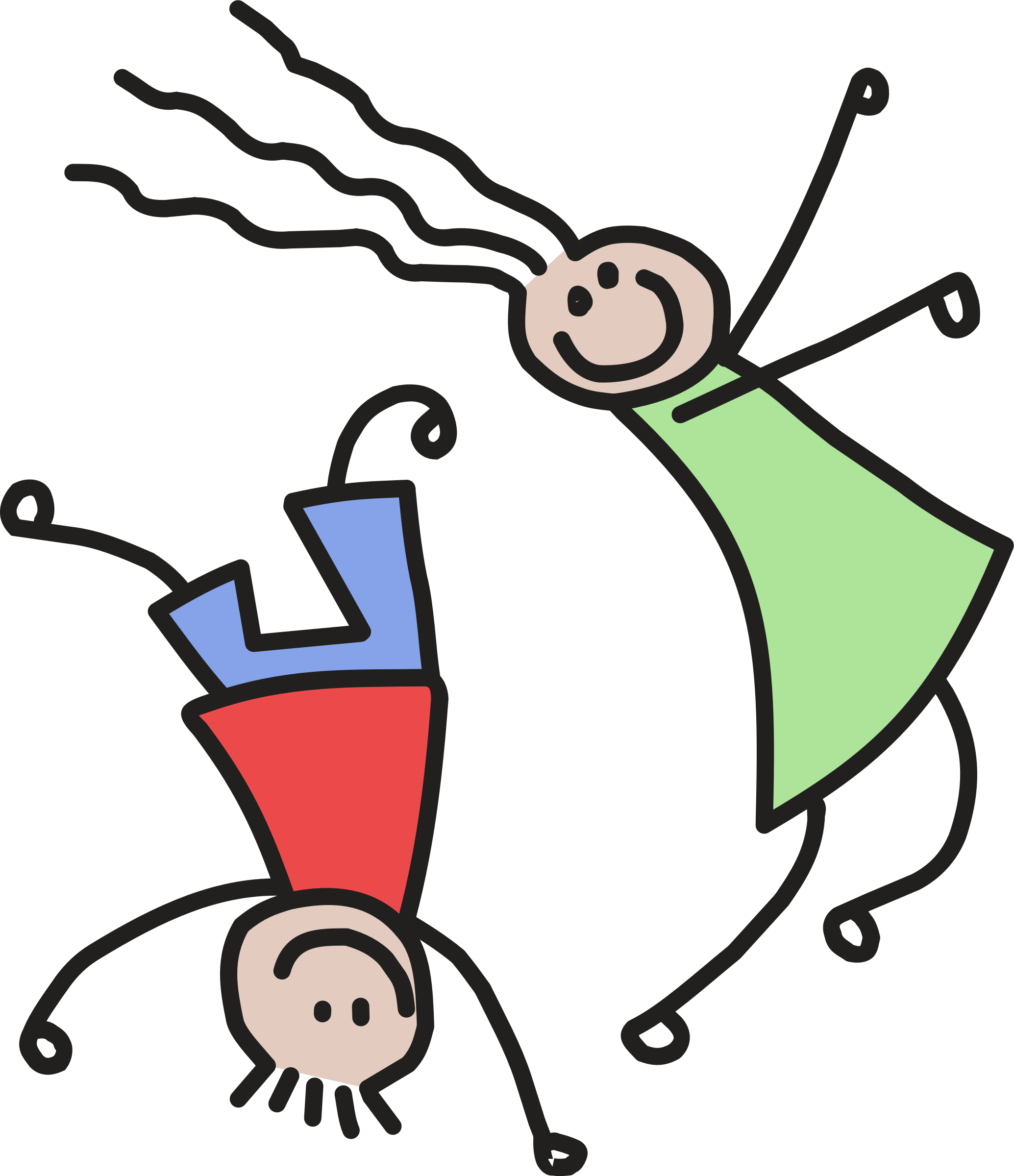 Play Clipart Playful Kid - Stick Figure Kids Playing, HD Png Download PNG with transparent background