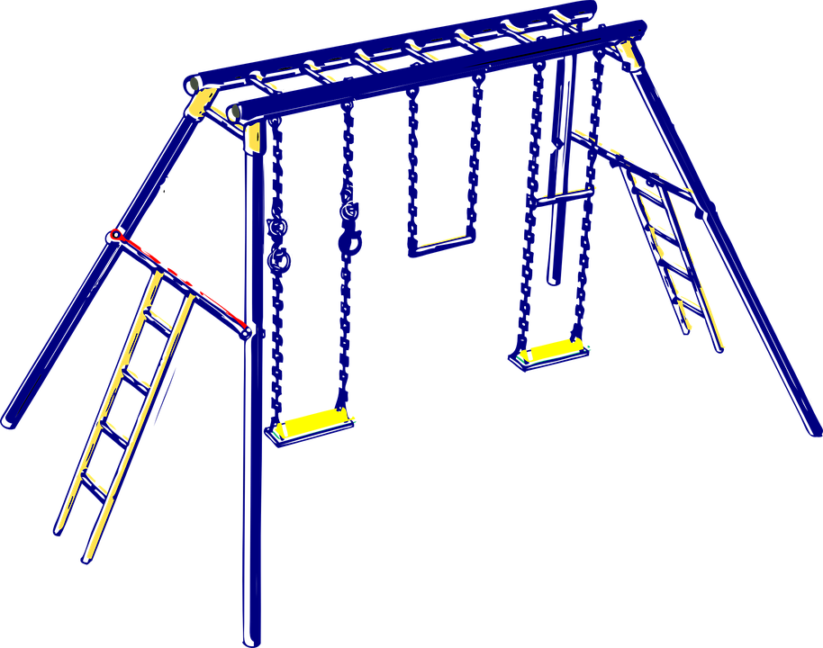 Swing, Playground, Ladders, Balance, Park, Kids - Playground Clip Art, HD Png Download PNG with transparent background