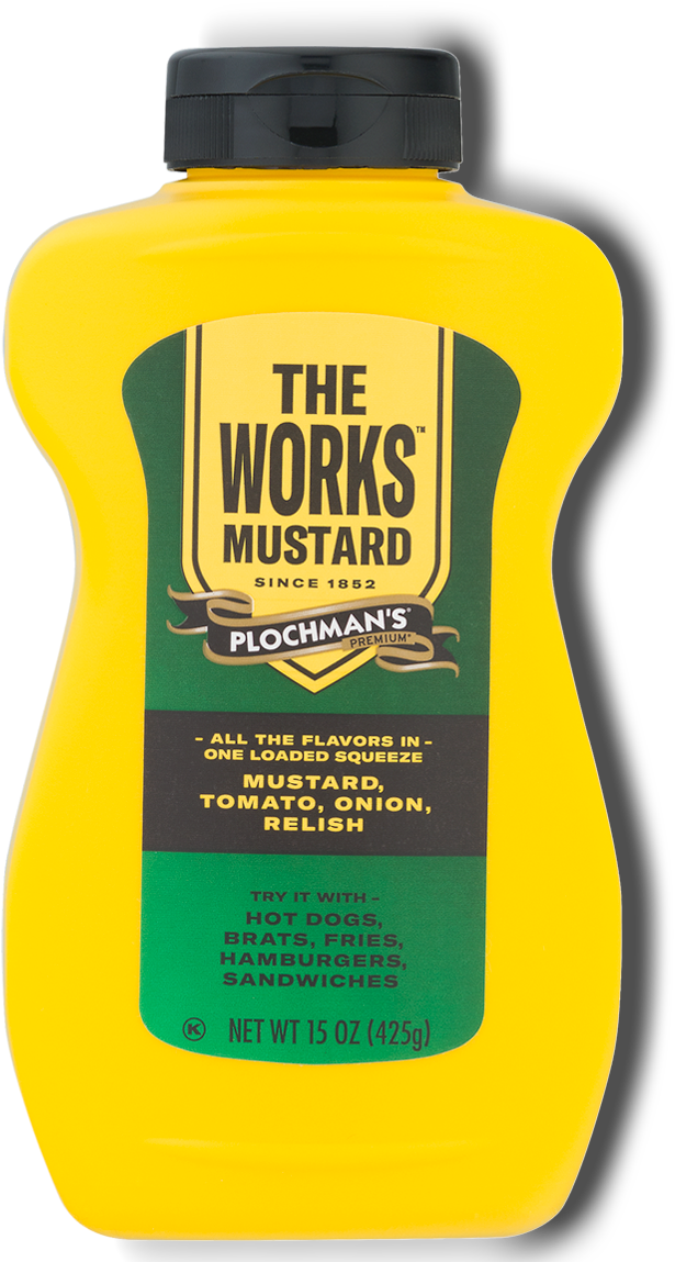 Plochmans The Works Mustard Bottle