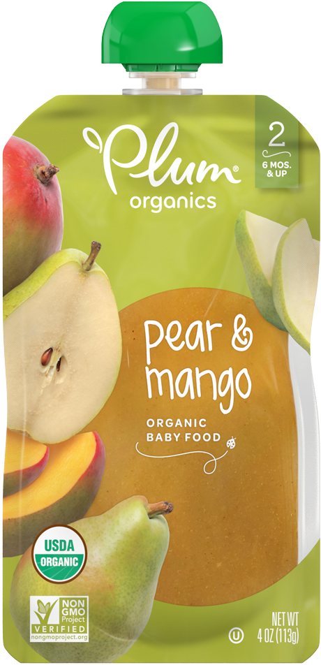 Plum Organic Pear Mango, HD Png Download PNG with transparent background