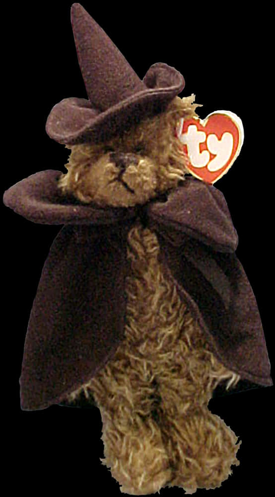 Plush_ Teddy_ Bear_ Witch_ Hat PNG image with a transparent background, free high-resolution download