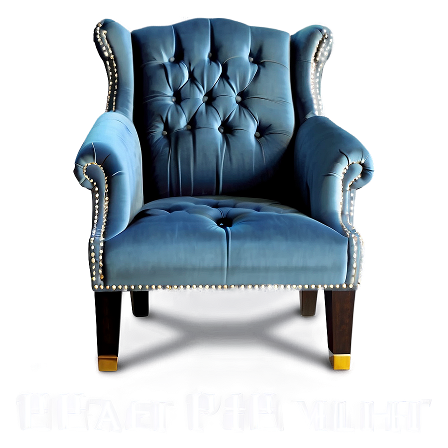Plush Velvet Armchair PNG 06262024 PNG with transparent background