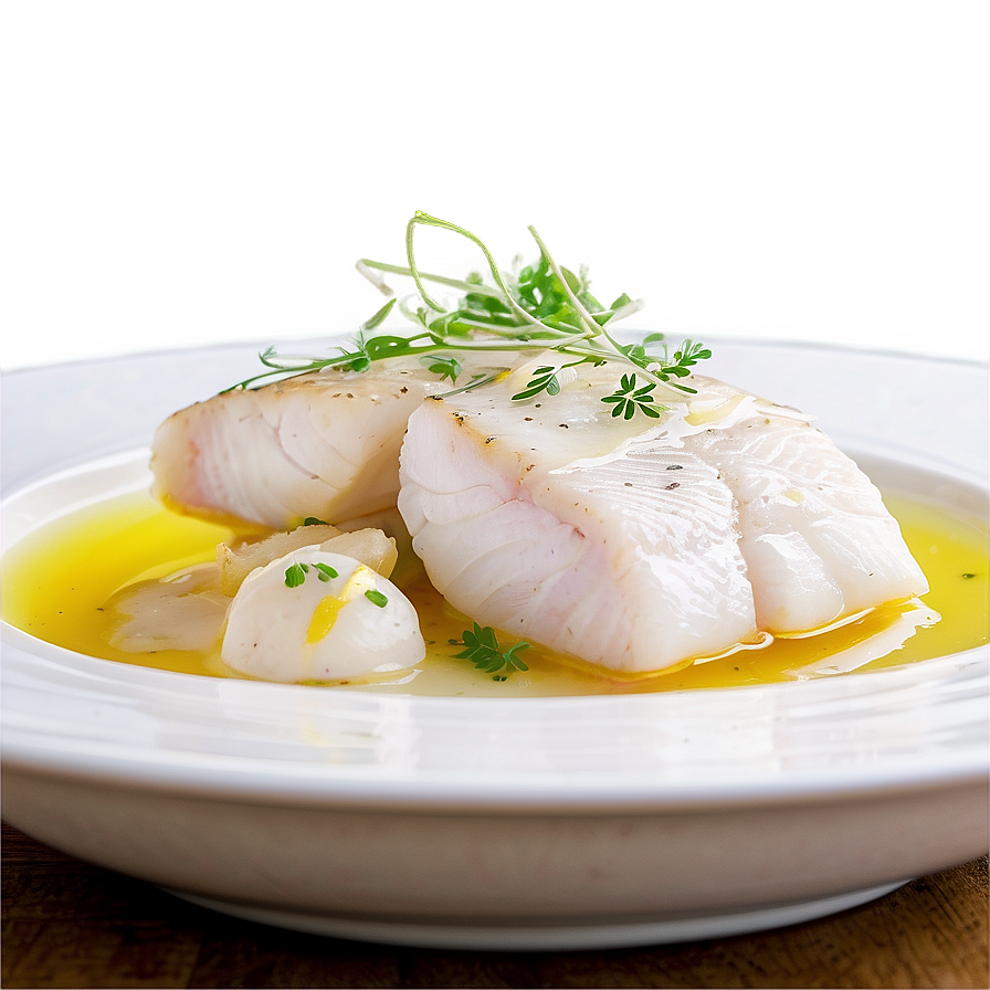 Poached Cod In White Wine Png 06252024