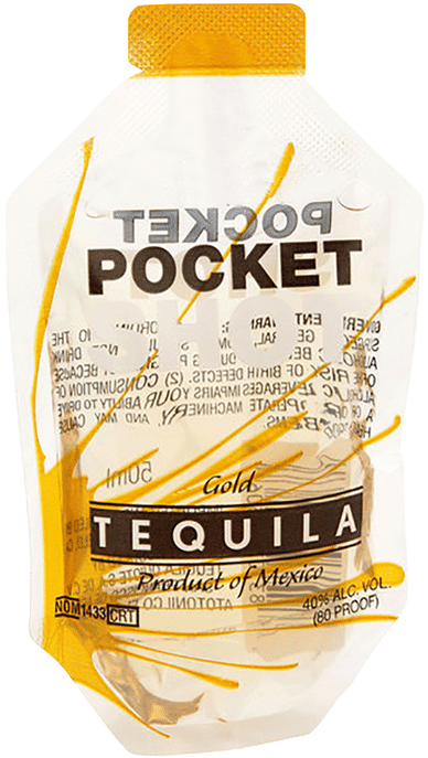 Pocket Tequila Pouch Transparent Background