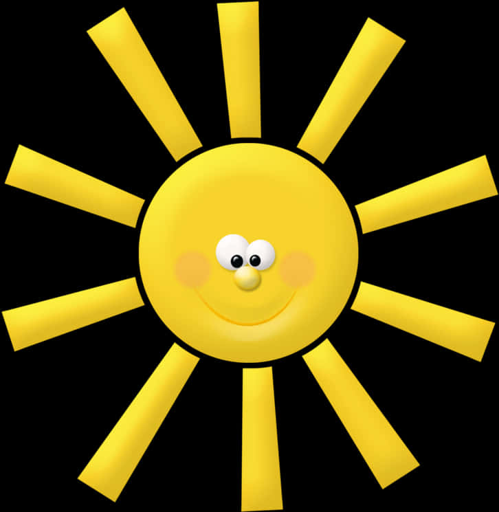 Pocoyo Animated Sun Character PNG with transparent background