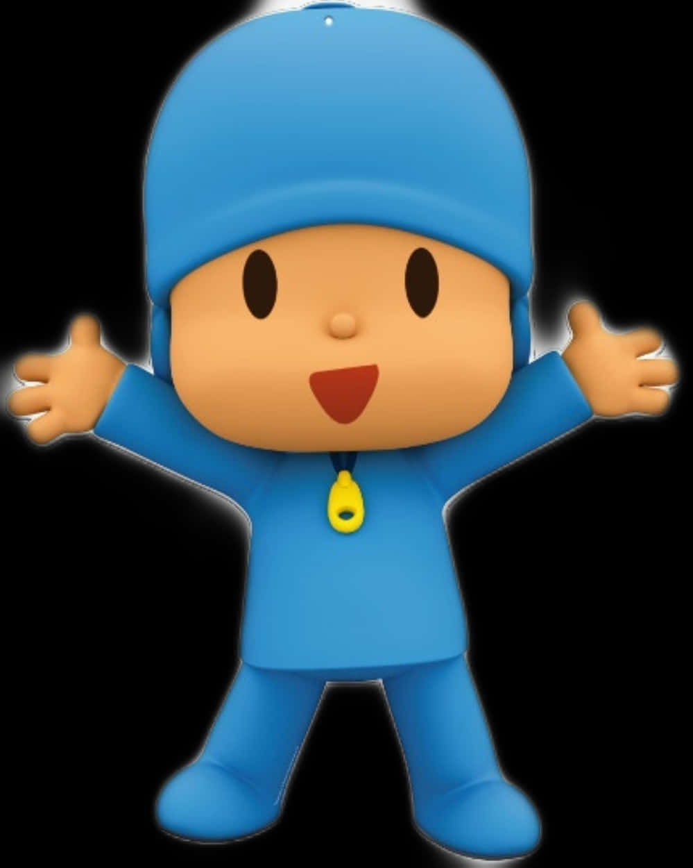 Pocoyo Character Pose PNG with transparent background