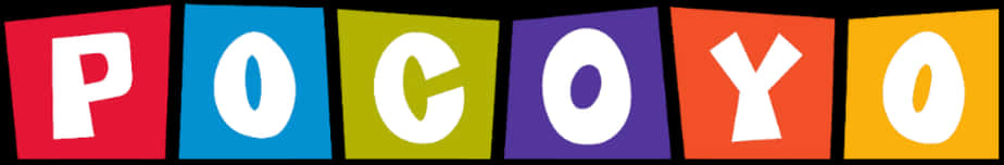 Pocoyo Logo Colorful Blocks PNG with transparent background